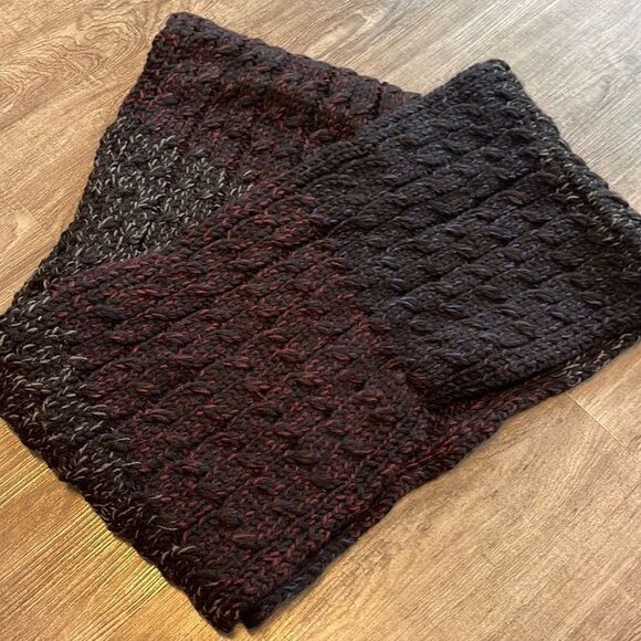 Black Brown 1826 Accessories - Black Brown 100% Wool Loop Scarf